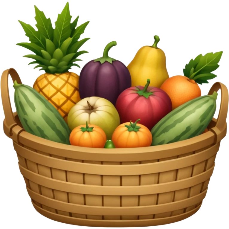 panier de fruits et légumes de saison hiver en france emoji