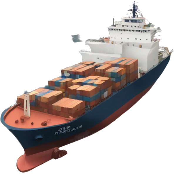 a harbor with ship and cargo, use the emoji style to make it easy but strongly describe the scene emoji