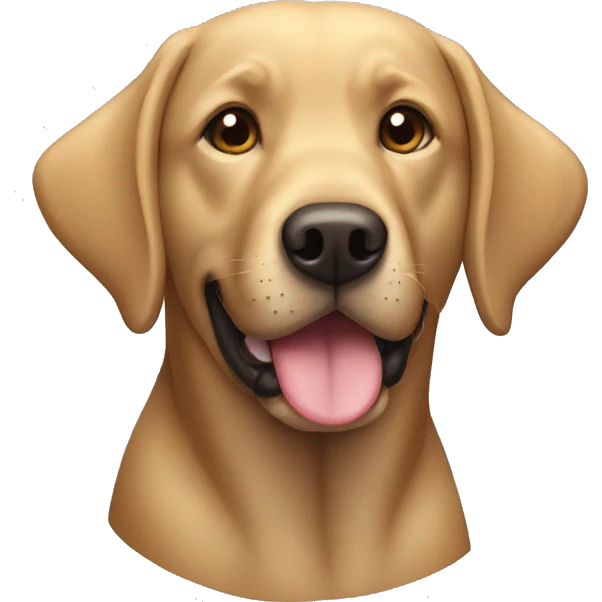 Apple style emoji Labrador head emoji