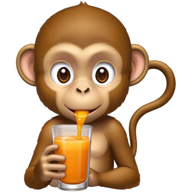 Scimmia che beve un succo  emoji