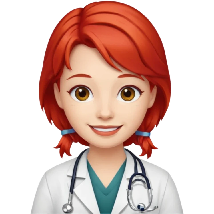 doctors wirh red hairclips emoji