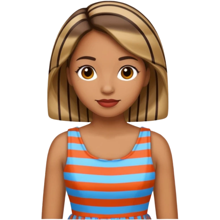 Audra Charles Wearing A Striped Dress  emoji