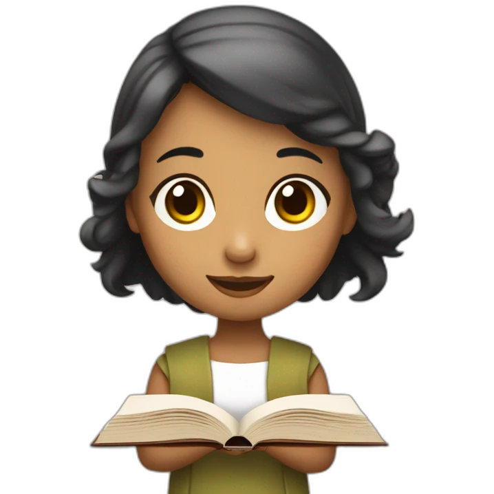 niña leyendo una biblia emoji