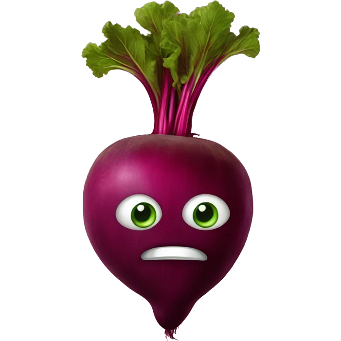 Beetroot with eyes emoji
