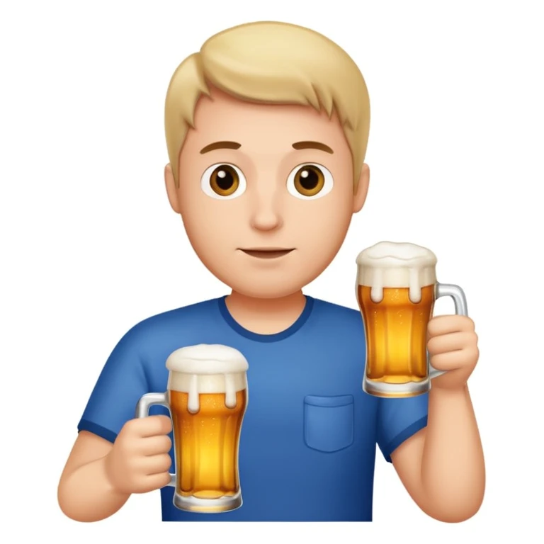 man and beer emoji