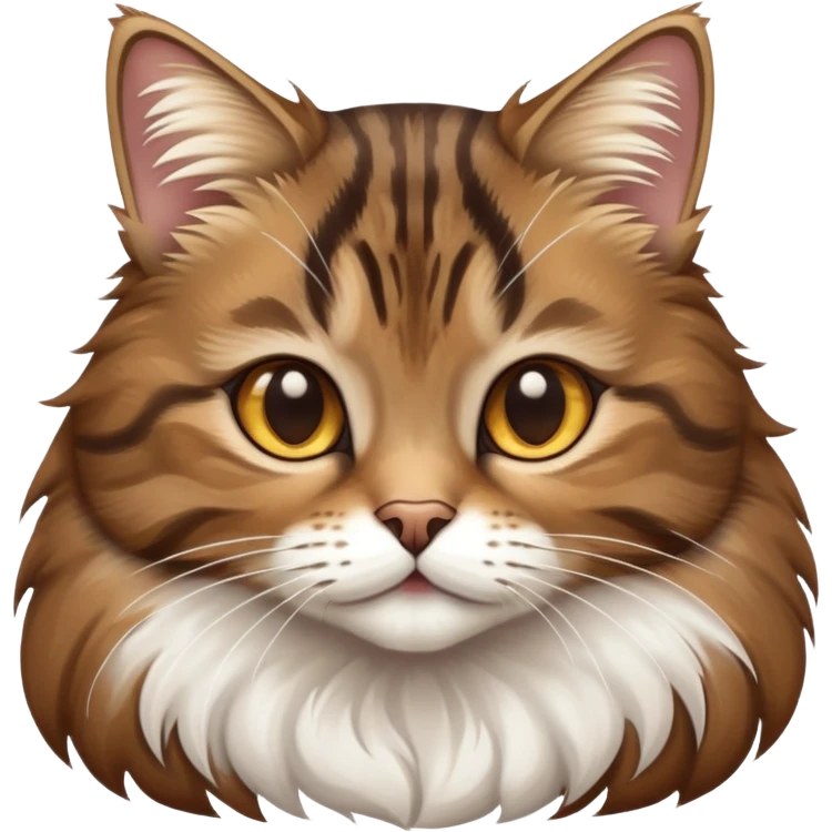 Brown tabby cat with white paws emoji