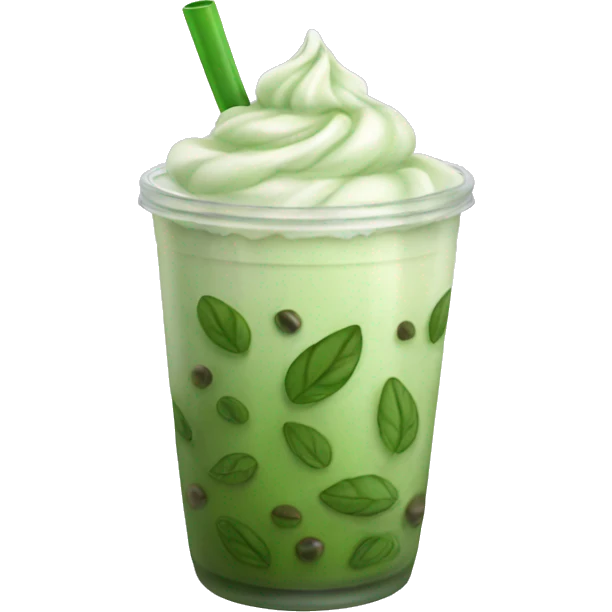 iced matcha latte  emoji
