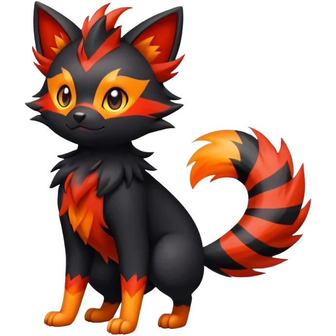 Zorua-Litten-Fakémon-hybrid-creature (full body)  emoji