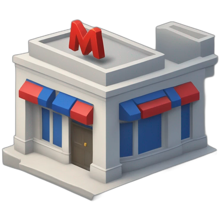metrobank bank branch with a red M on top emoji
