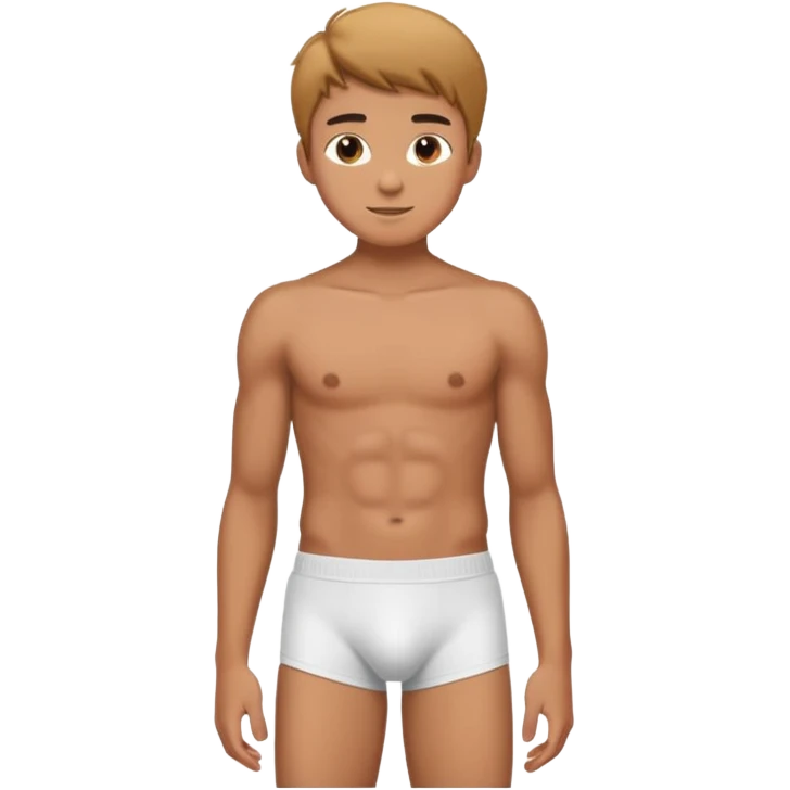A teenage boy in briefs emoji