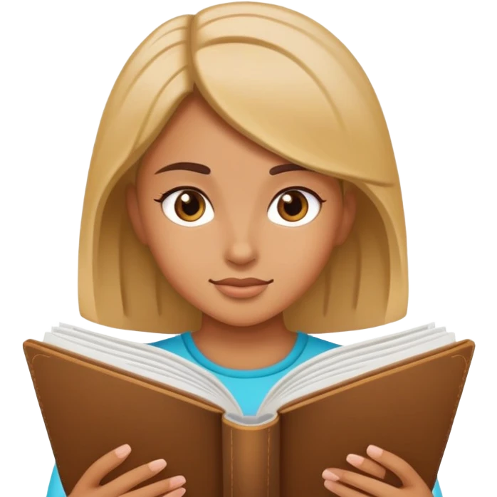 girl reading emoji