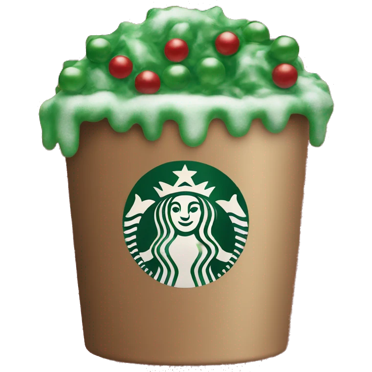  Christmas festive Starbucks drink  emoji