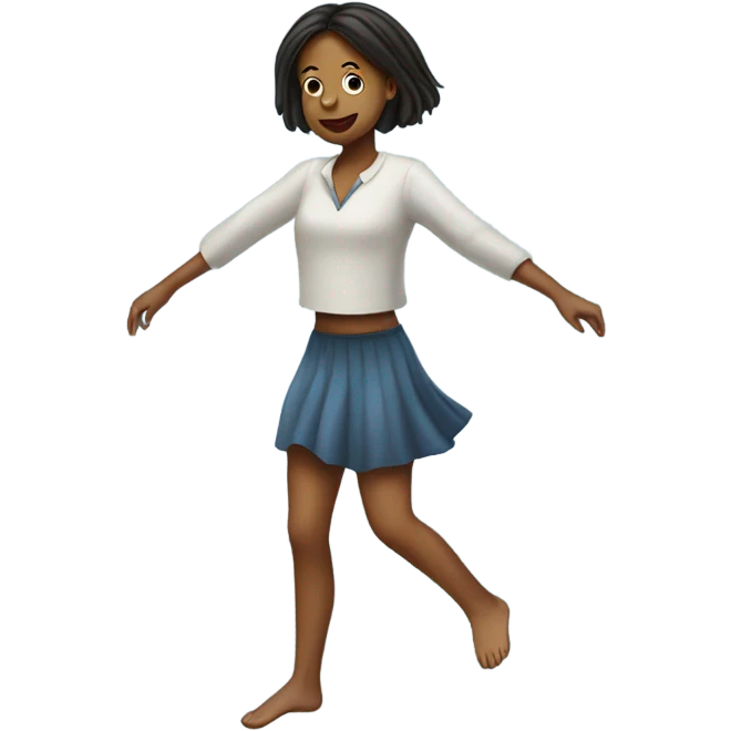 girl levitating  emoji