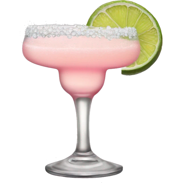 baby pink margarita in glass emoji