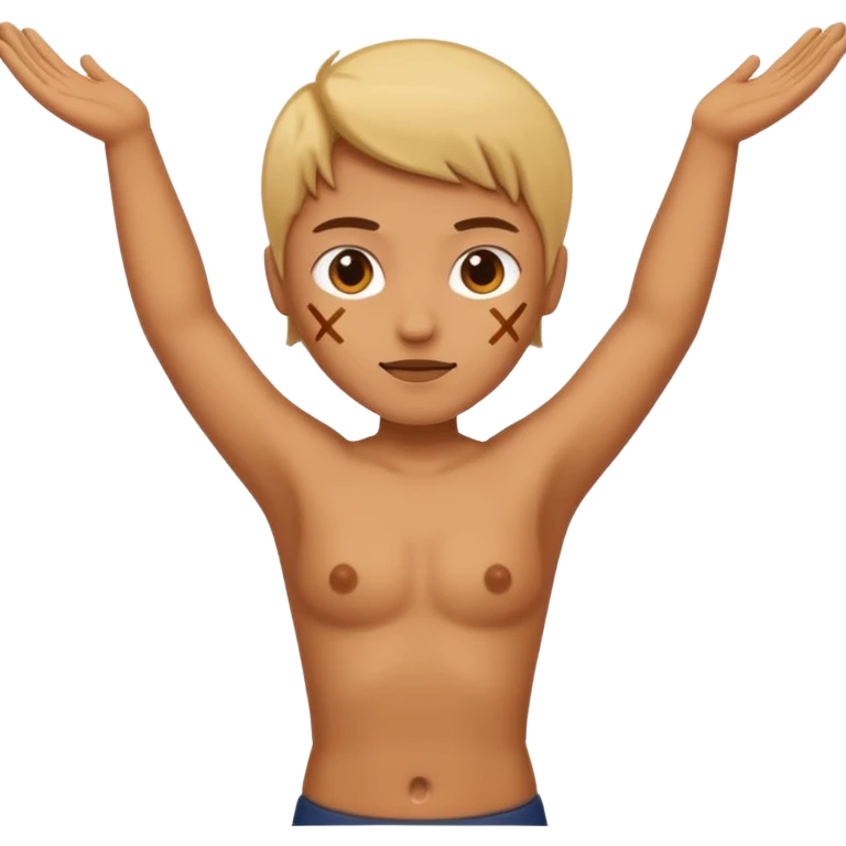 Someone making an X with their arms emoji