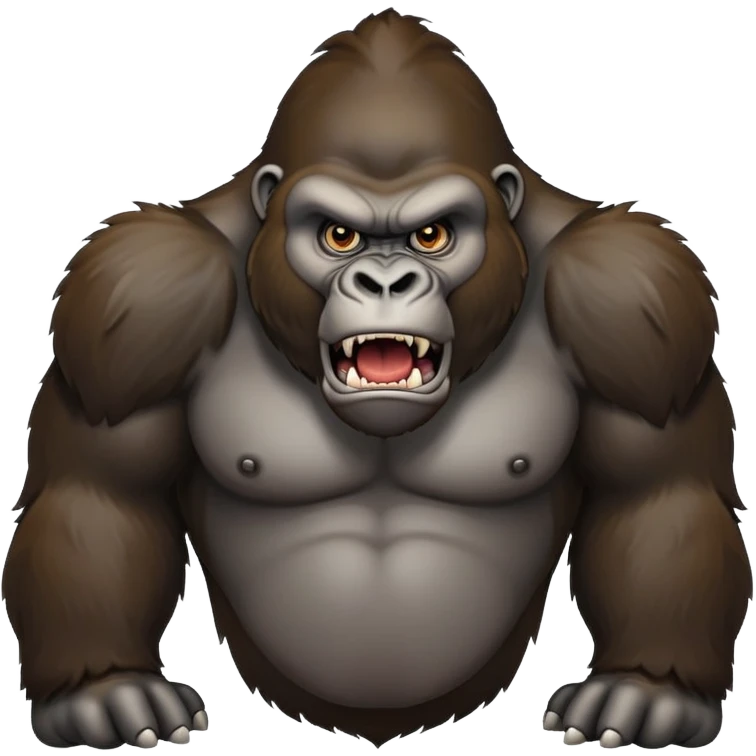 Angry mad gorilla tantrum emoji