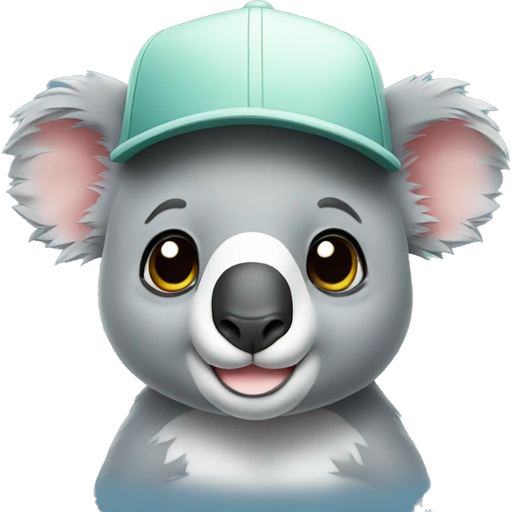 koala with a cap emoji