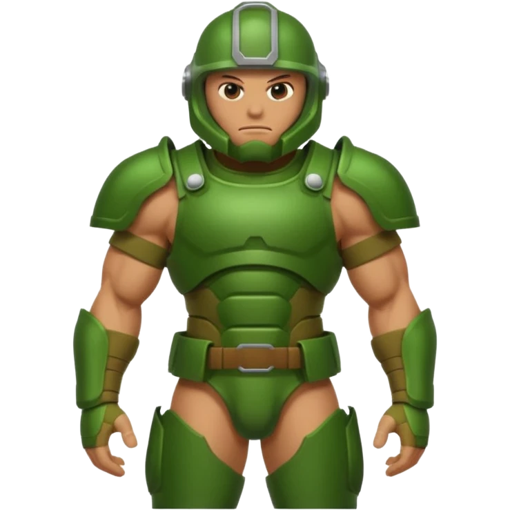 Create an emoji of doom guy in video games with a full body  emoji