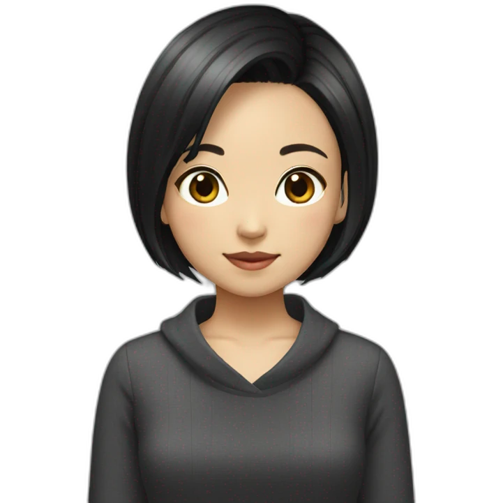 black-short-bob-hair-japanese-girl emoji