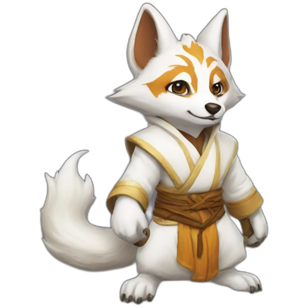 White Vulpera monk world of warcraft emoji