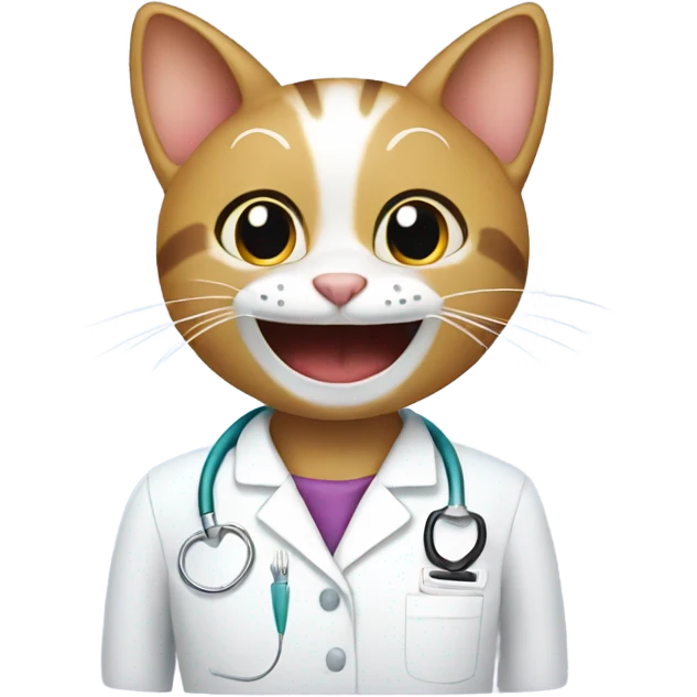 Cat dental assistant emoji