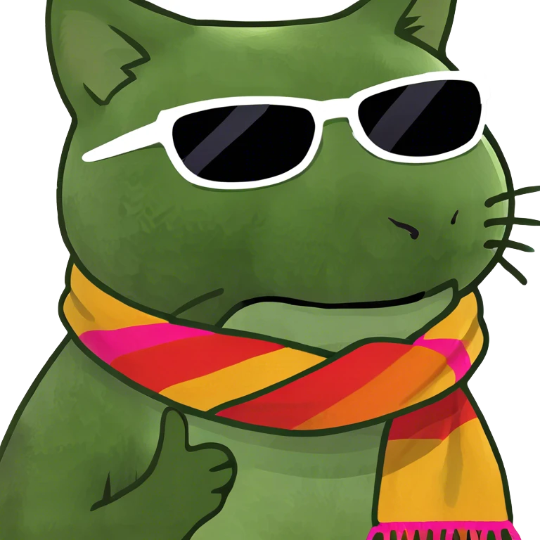 Cat with sunglasses emoji