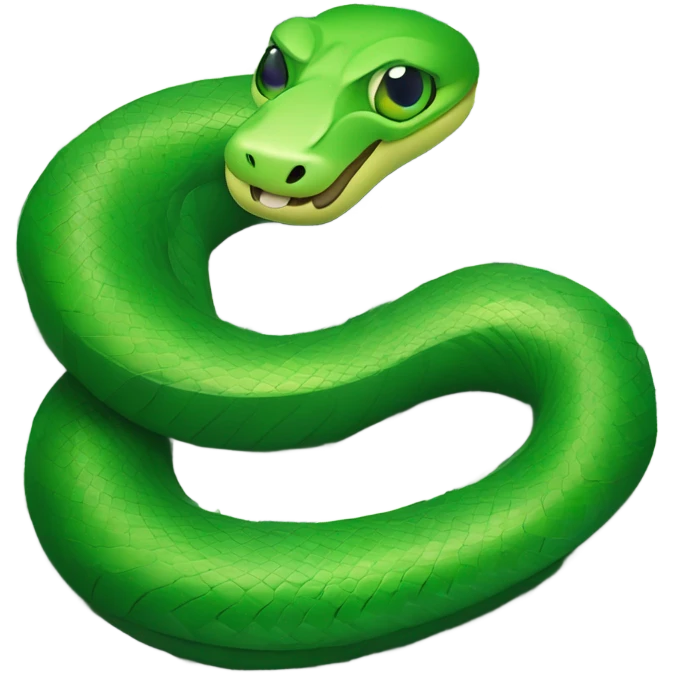 green Snake sitting on Money emoji