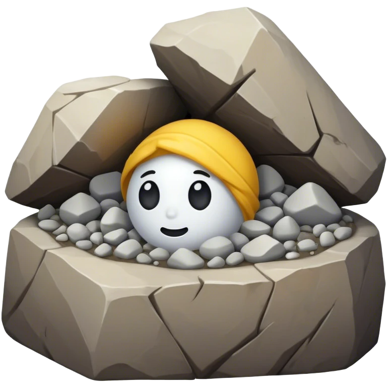 Buried under stones emoji