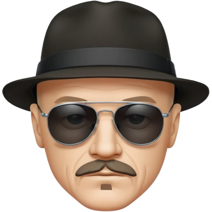 Hizenberg in hat and black sunglasses  emoji