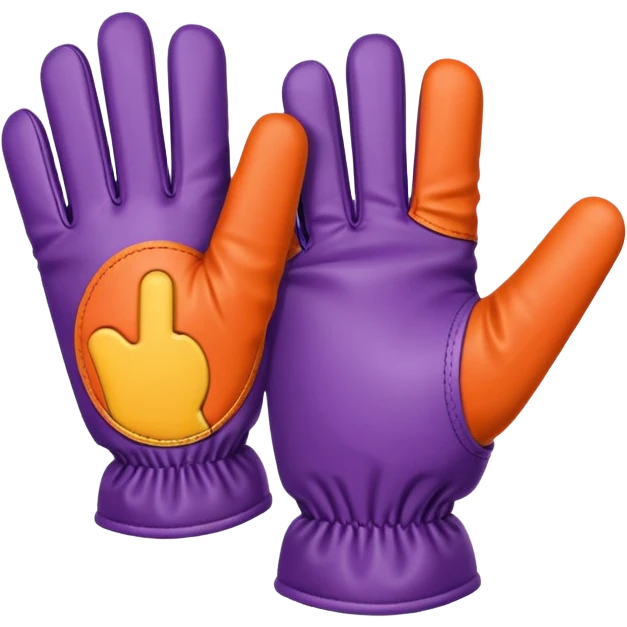 colored gloves emoji