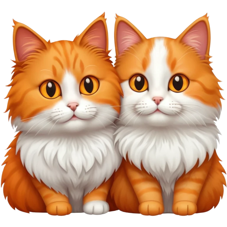 cat loving the other cat emoji