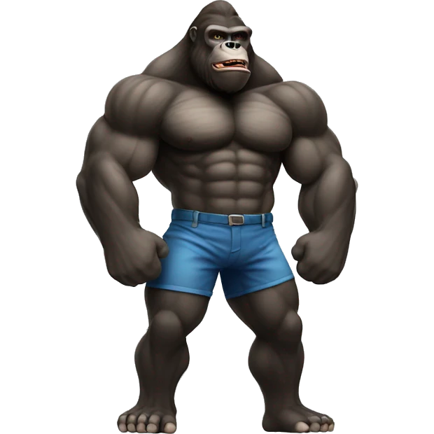 Muscle gorilla blanc emoji