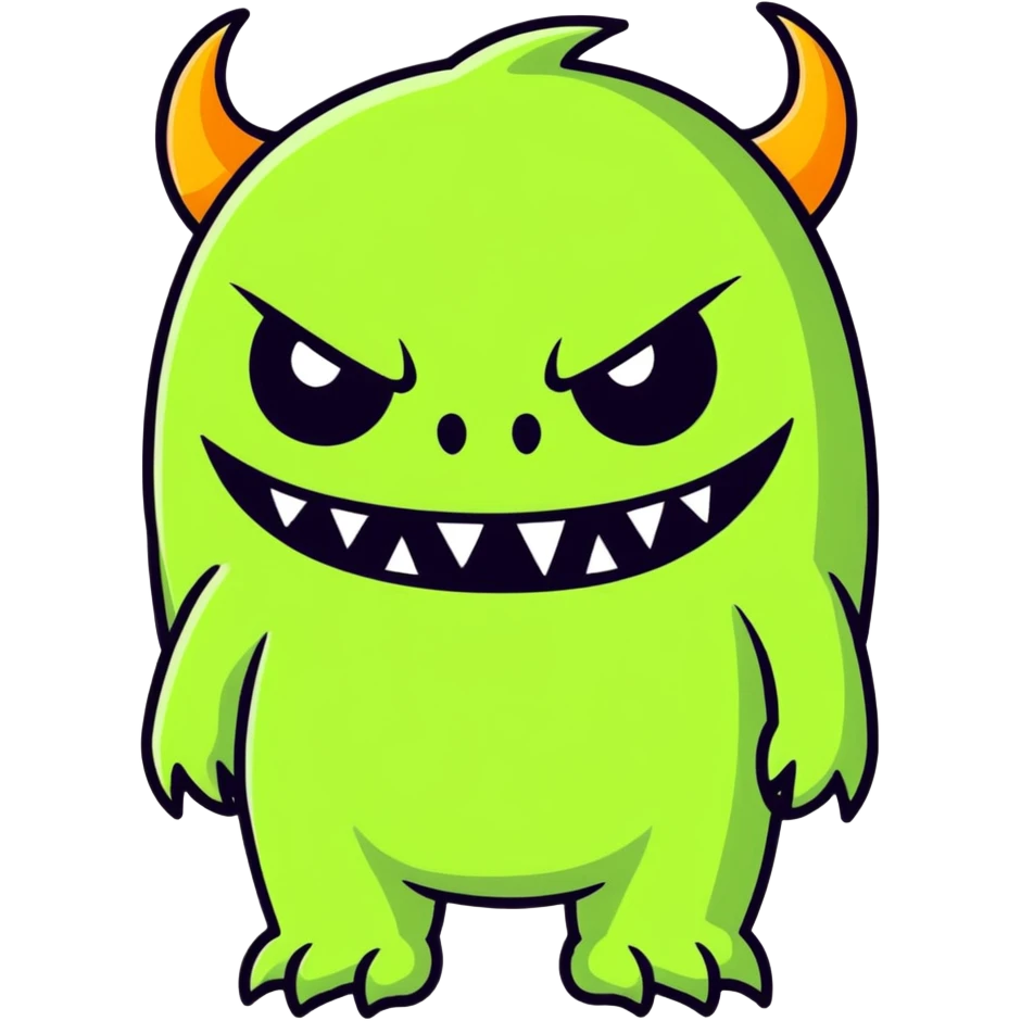 Scarey monster under a bed emoji