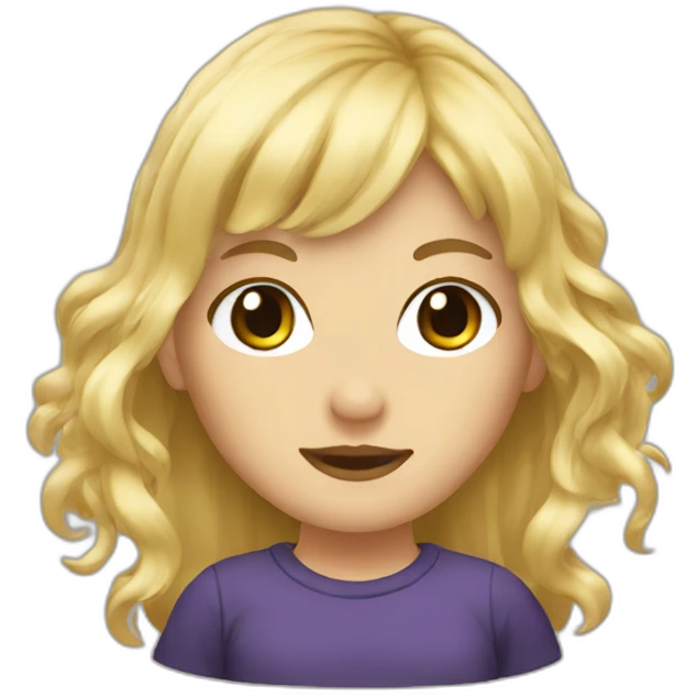 Blond bangs mer emoji