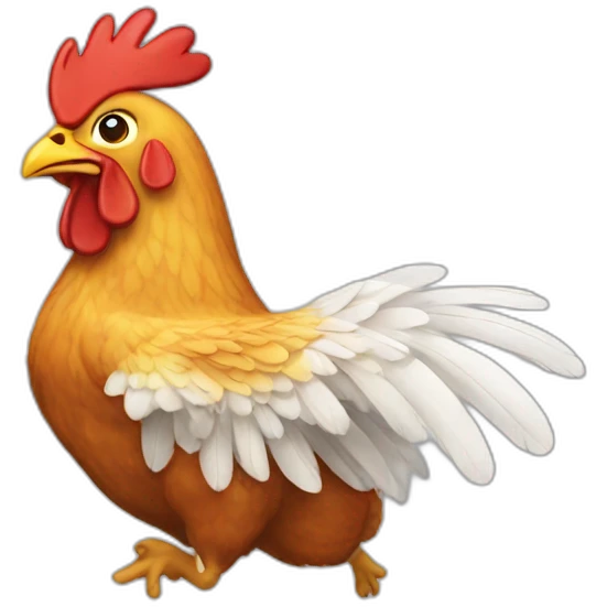 flying chicken emoji