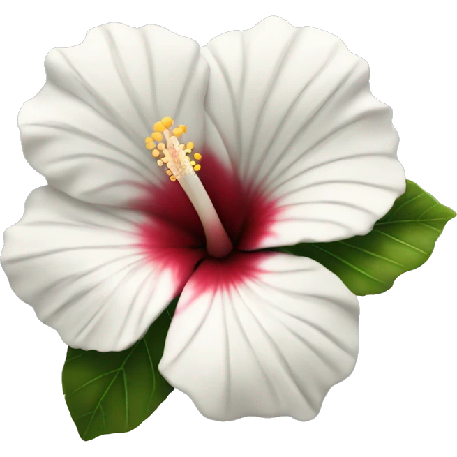 white hibiscus flower emoji