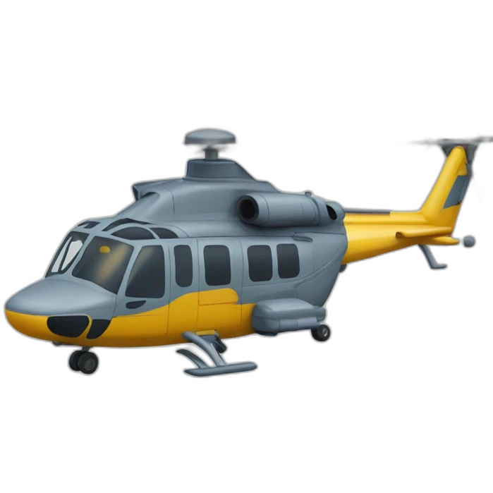 helicoptère qui vole au dessus d'un océan emoji