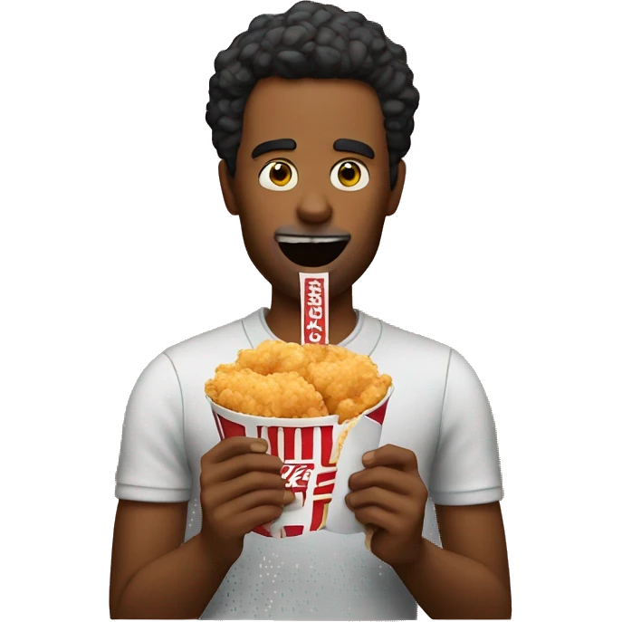  man eating kfc emoji