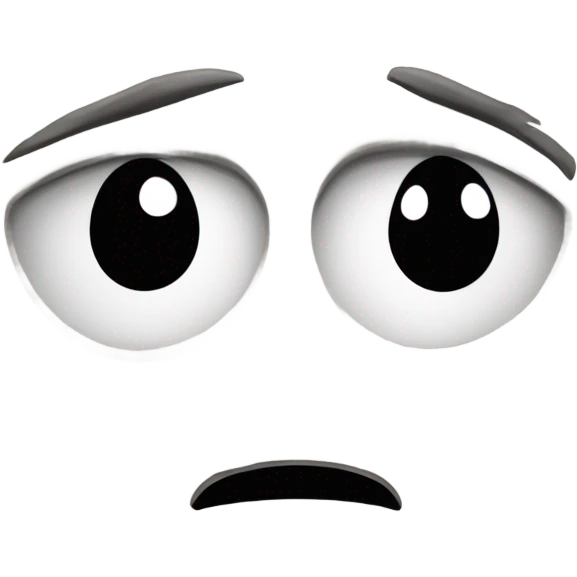 A smiley face angrily glaring at a graph with declining metrics. emoji