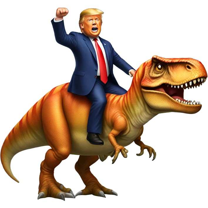 Trump on a t-rex  emoji