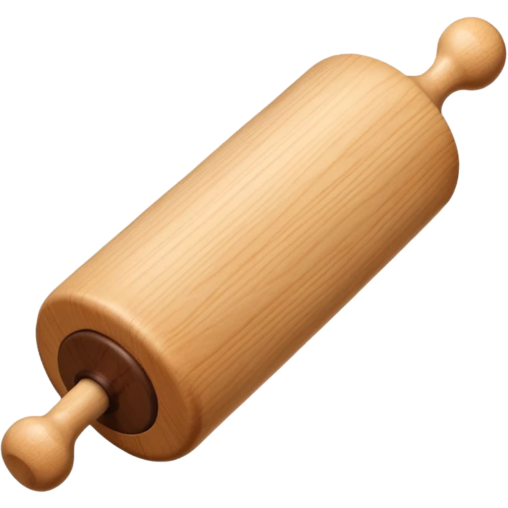 wooden rolling pin for baking emoji