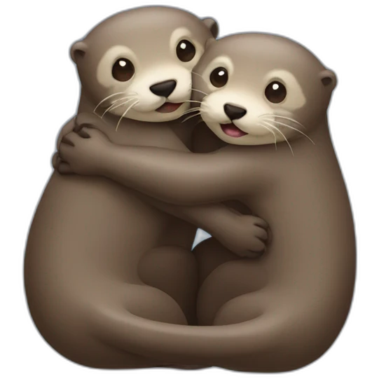 otters hug emoji