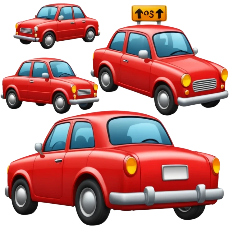 create a realistic emoji showing a logistic car in a trafic situation emoji