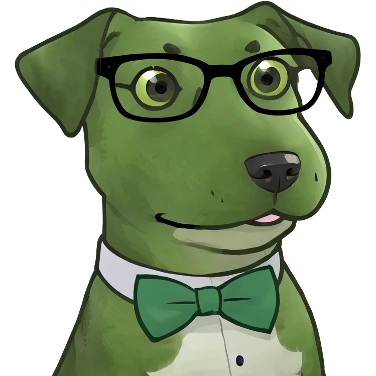 Cross eyed Smart dog emoji