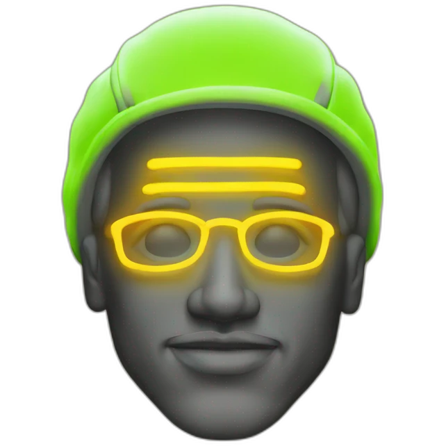 Juicy booty neon sign style man emoji