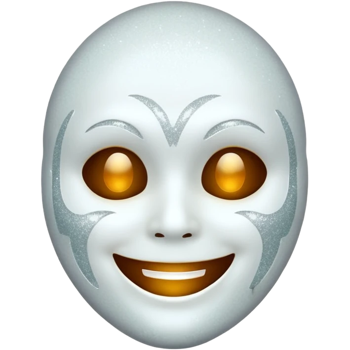 mask Ghost face glitter  emoji
