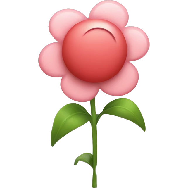 Original emoji blushing giving a flower emoji