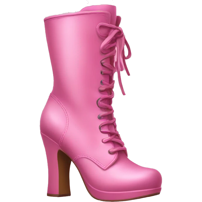 Pink heeled boots emoji