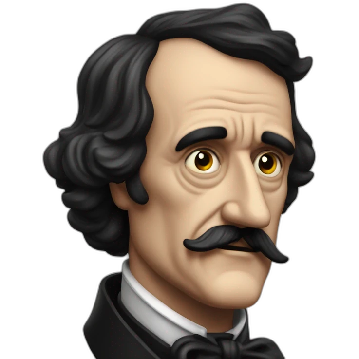 Edgar Alan Poe en auto emoji