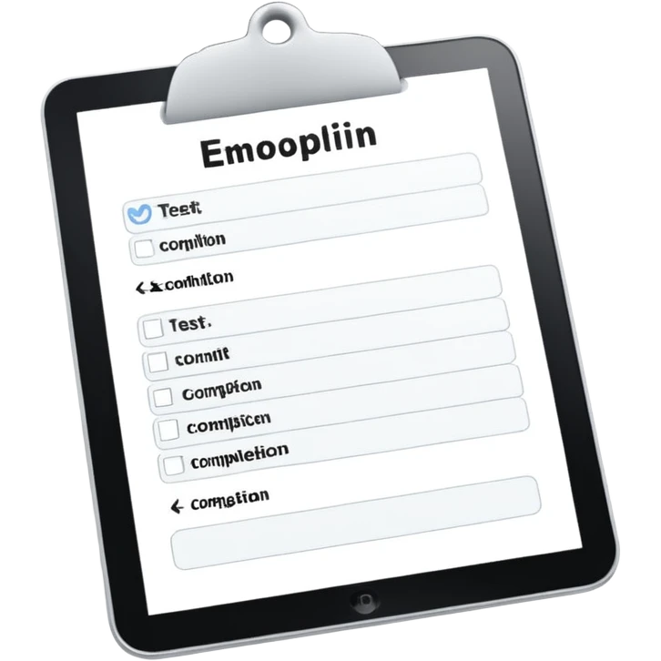 test completion sheet emoji